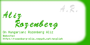 aliz rozenberg business card